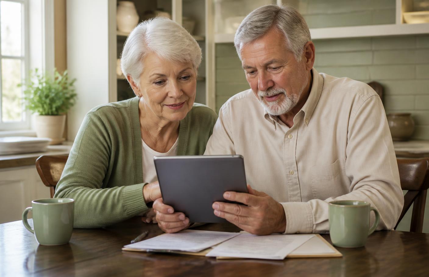 A Columbus OH client and advisor comparing two Medicare plans